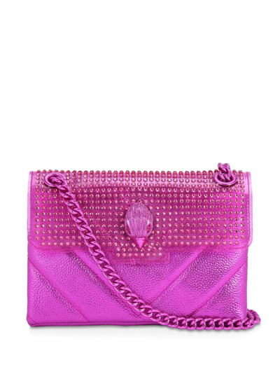 Kurt Geiger Mini Kensington Crystal-embellishment Bag In Bright Pink