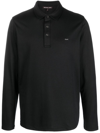 MICHAEL KORS LONG-SLEEVE COTTON POLO SHIRT