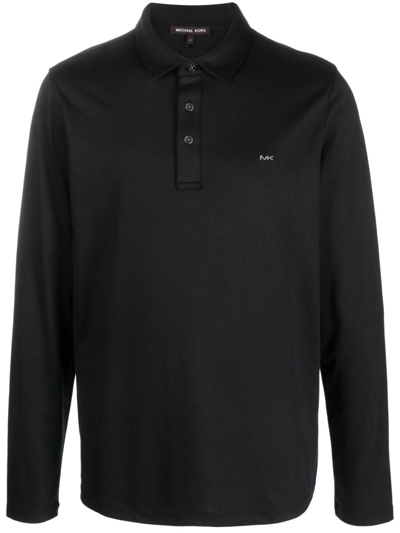 Michael Kors Logo刺绣polo衫 In Black