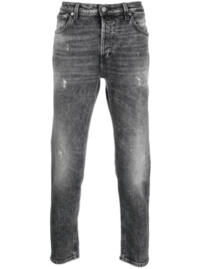 Dondup Mid-rise Distressed Jeans In Black
