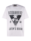 Dsquared2 Dsquared Men T-shirt D2 Caten's Beach In White