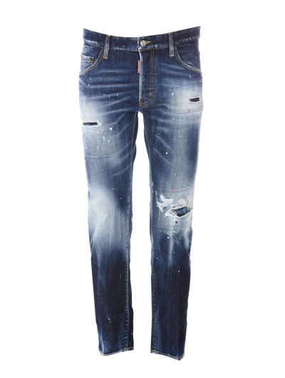 Dsquared2 Cool Girl Cropped Jeans In Stone Washed