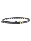 Golden Goose Molly Star Stud Leather Belt In Black