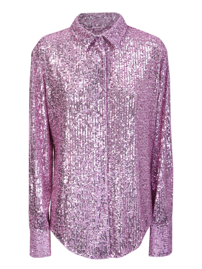 Tom Ford Sequined Button-down Shirt In Purple