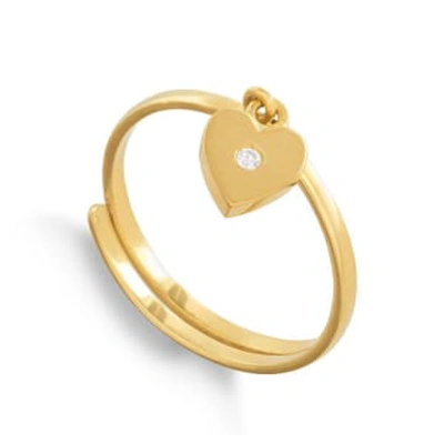 Svp Jewellery Supersonic Small Heart Gold Charm Ring