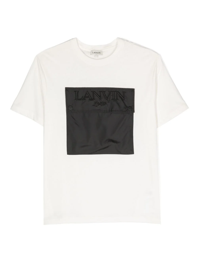 Lanvin White T-shirt For Kids With Logo