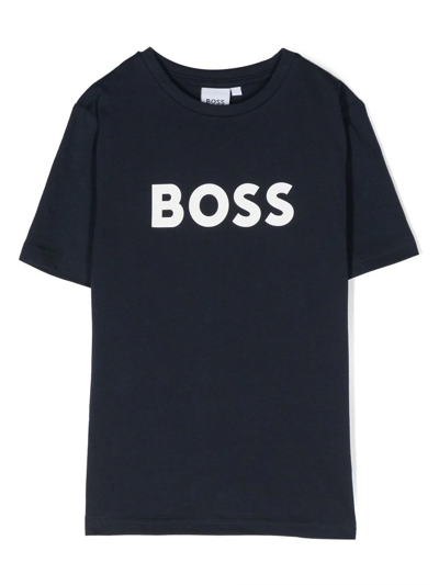 Hugo Boss Kids' T-shirt Logo In Blue