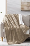 Modern Threads Cable Knit Throw Blanket In Khaki