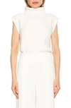 Alexia Admor Jaylani Sleeveless Turtleneck Sweater In Ivory