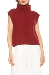Alexia Admor Women's Jaylani Turtleneck Sweater Vest In Burgundy