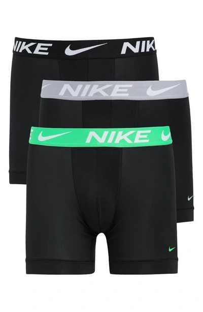 Nike 3-pack Dri-fit Essential Micro Boxer Briefs In Black Multi Color