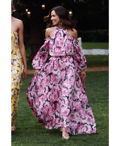 hilary pleated maxi dress Petal and Pup Women's Hilary Pleated Maxi Dress