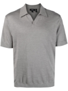 Theory Brenan Linen-blend Jersey Polo Shirt In Gray