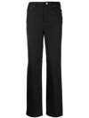 Rotate Birger Christensen Rotate Straight Jeans With Cristal Fringes In Black