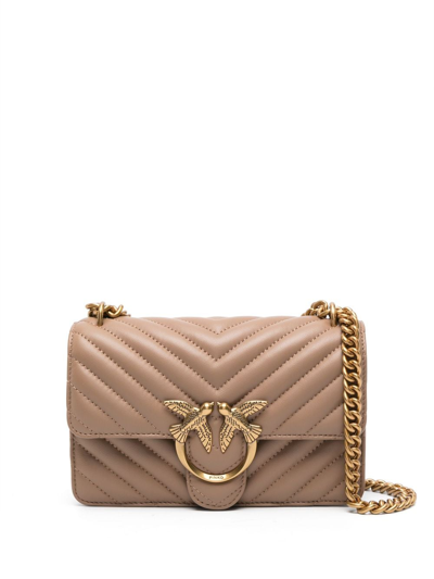 Pinko Mini Love Bag One Crossbody Bag In Neutrals