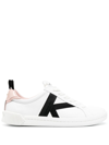 Kate Spade Signature Leather Colorblock Low-top Sneakers In White