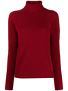 Drumohr Roll-neck Wool Jumper In Red