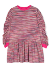 Missoni Melange-effect Logo-print Dress In Pink