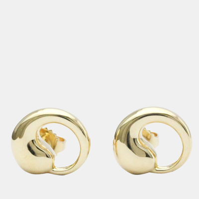Pre-owned Tiffany & Co Eternal Circle 18k Yellow Gold Earrings