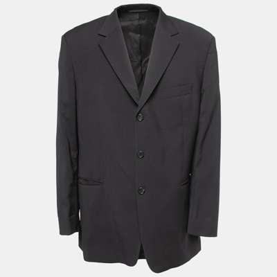 Pre-owned Boss By Hugo Boss Black Wool Single Breasted Blazer Xxxl