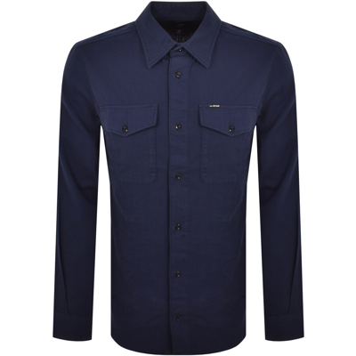 G-star Marine Slim Fit Long Sleeve Shirt In Navy