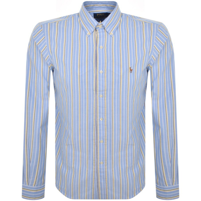 Ralph Lauren Stripe Long Sleeved Shirt Blue