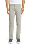 AG EVERETT SUEDED STRETCH SATEEN STRAIGHT FIT PANTS
