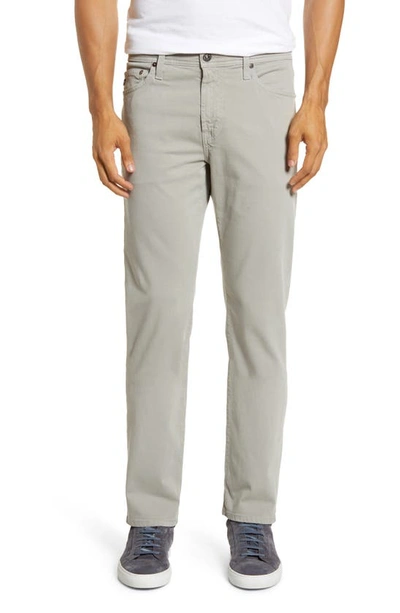 Ag Everett Sueded Stretch Sateen Straight Fit Trousers In Florence F