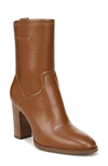 Franco Sarto Informa Whit Booties In Cognac Brown Faux Leather