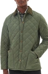 Barbour Heritage Liddesdale Quilted Jacket In Light Moss