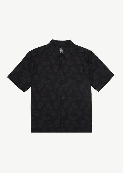 Afends Paisley Short Sleeve Shirt In Black
