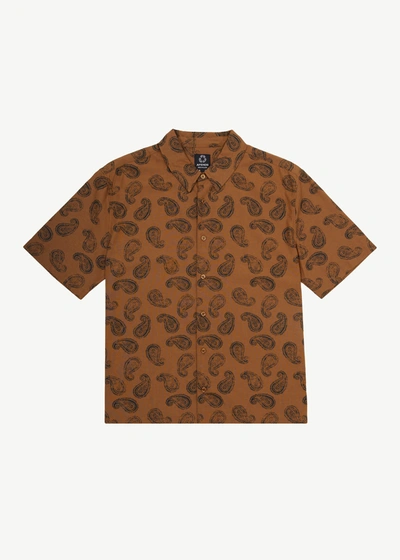 Afends Paisley Short Sleeve Shirt In Brown