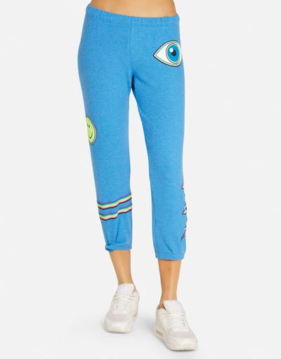 Lauren Moshi Alana Neon Lightning Eye In Sky Blue