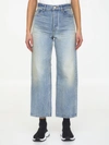Balenciaga Ankle Cut Denim Jeans In Blue