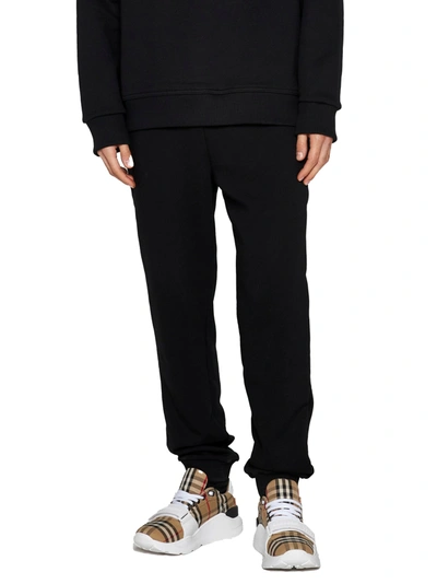 Burberry Stretch Cotton Track-pants In Black