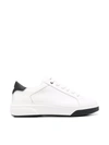 Dsquared2 Leaf Logo Low-top Sneakers In White Black