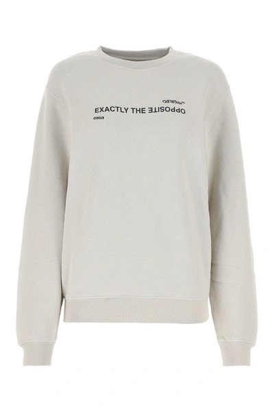 Off-white Sand Cotton Sweatshirt In Grey