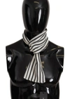 DOLCE & GABBANA Dolce & Gabbana  Striped Shawl Mens Neck Wrap Silk Men's Scarf