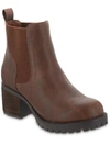 Mia Jonna Womens Faux Leather Block Heel Chelsea Boots In Multi