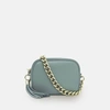APATCHY LONDON PALE BLUE LEATHER CROSSBODY BAG WITH GOLD CHAIN STRAP