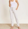 BAREFOOT DREAMS Ribbed Tunnel Jogger Pant In Almond