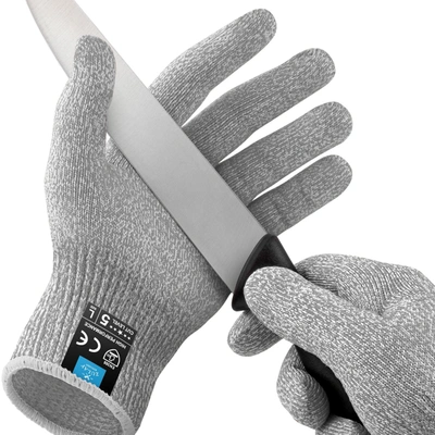 Zulay Kitchen Cut Resistant Gloves Food Grade Level 5 Protection In Grey