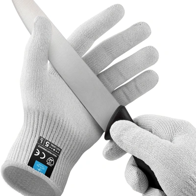 ZULAY KITCHEN LARGE CUT RESISTANT GLOVES FOOD GRADE LEVEL 5 PROTECTION