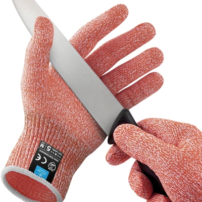 Zulay Kitchen Cut Resistant Gloves Food Grade Level 5 Protection In Red
