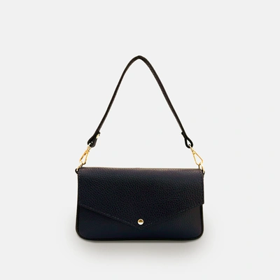 Apatchy London The Munro Black Leather Shoulder Bag