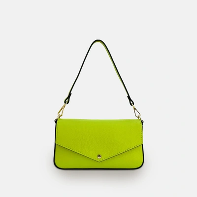 Apatchy London The Munro Lime Green Leather Shoulder Bag