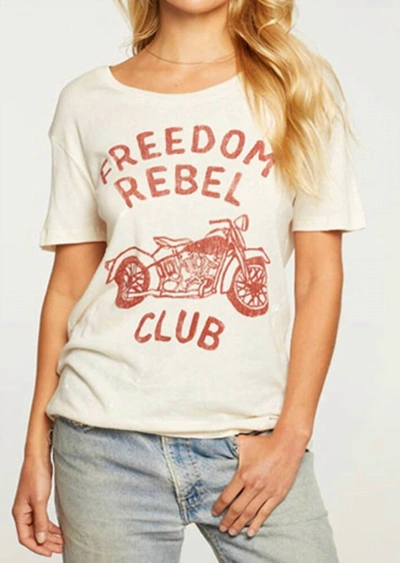 CHASER S/S FREEDOM REBEL CLUB TEE IN AU LAIT
