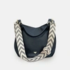 Apatchy London The Harriet Black Leather Bag With Black Arrow Strap