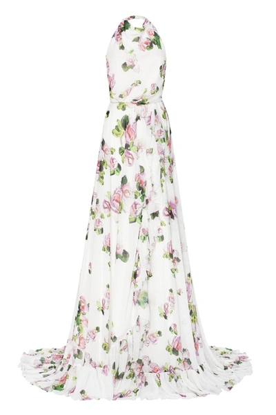 Milla Apple Blossom Mock Neck Sleeveless Evening Dress