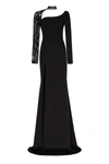 MILLA TRUMPET GOWN WITH DETACHABLE SLEEVE